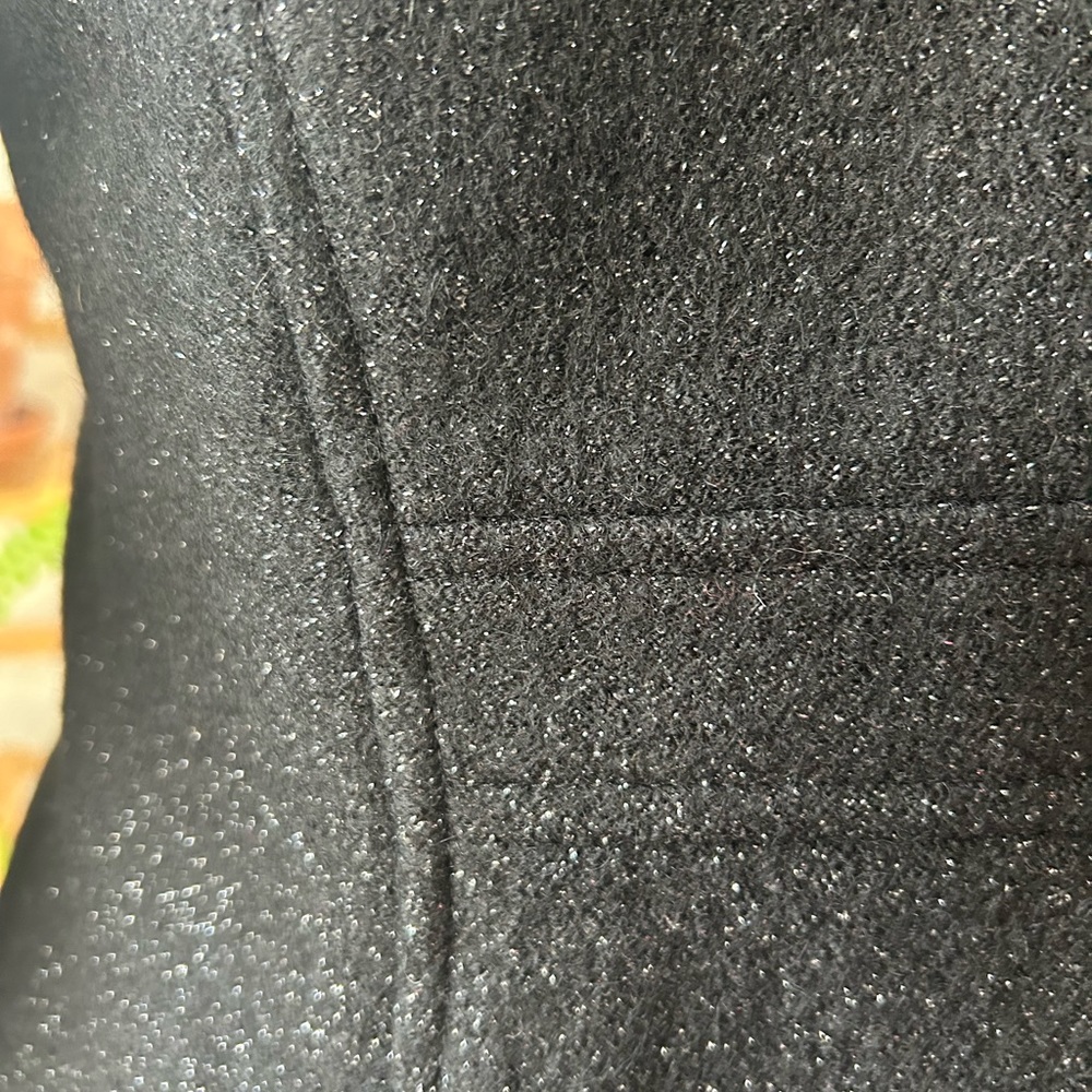 Talbots petite jacket blazer black metallic long sleeves - Picture 7 of 13
